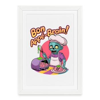 Bon Appé-brain! - Framed poster (27 × 37 cm) - white - Front