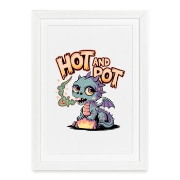Chaud et pourri - Affiche encadrée (27 × 37 cm) - blanc - Devant