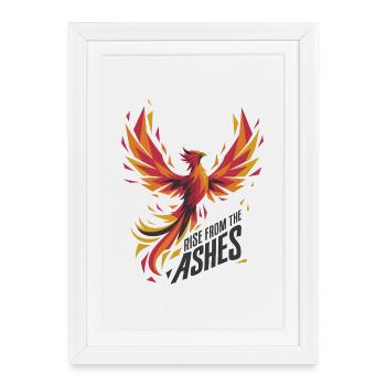 Renaître de ses cendres - Affiche encadrée (27 × 37 cm) - blanc - Devant