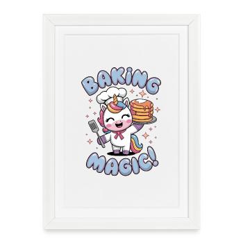 Baking Magic! - Framed poster (27 × 37 cm) - white - Front