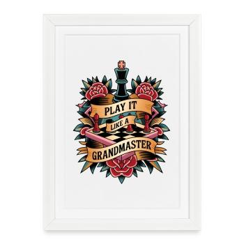 Play It Like A Grandmaster - Framed poster (27 × 37 cm) - white - Front