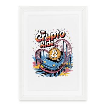 Le Crypto Ride - Affiche encadrée (27 × 37 cm) - blanc - Devant