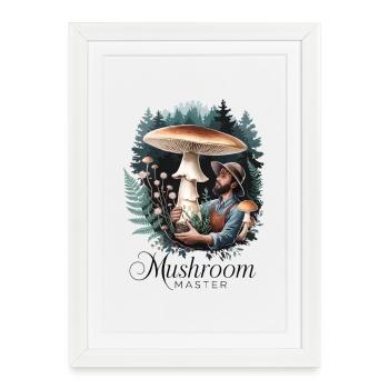 Maître des champignons - Affiche encadrée (27 × 37 cm) - blanc - Devant