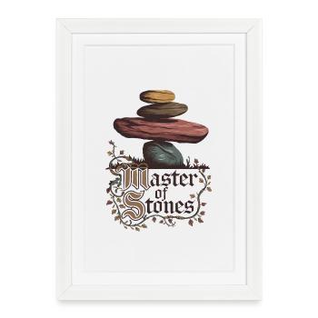 Master Of Stones - Framed poster (27 × 37 cm) - white - Front