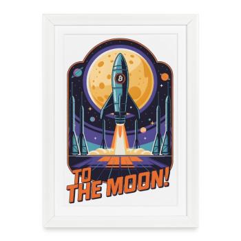 To The Moon - Framed poster (27 × 37 cm) - white - Front