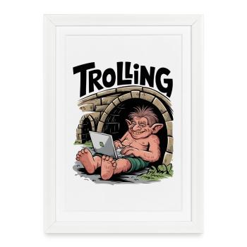Traîne - Affiche encadrée (27 × 37 cm) - blanc - Devant