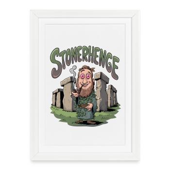 Stonerhenge - Affiche encadrée (27 × 37 cm) - blanc - Devant