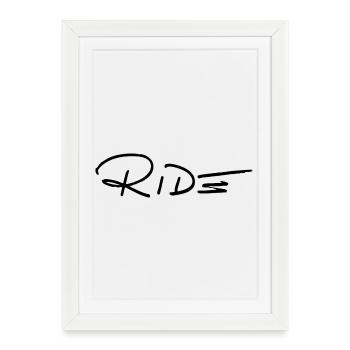 CHEVAUCHER - Affiche encadrée (27 × 37 cm) - blanc - Devant