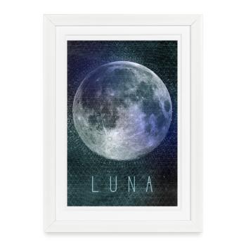 LUNA - Affiche encadrée (27 × 37 cm) - blanc - Devant