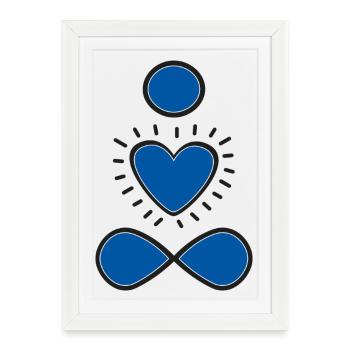Infinity Heart Emblem - Framed poster (27 × 37 cm) - white - Front
