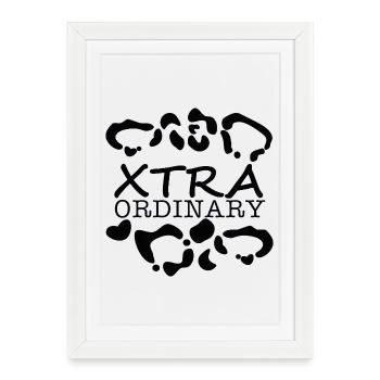 XTRA ORDINARY Abstract - Framed poster (27 × 37 cm) - white - Front