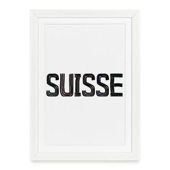 SUISSE. PAYS - Affiche encadrée (27 × 37 cm) - blanc - Devant