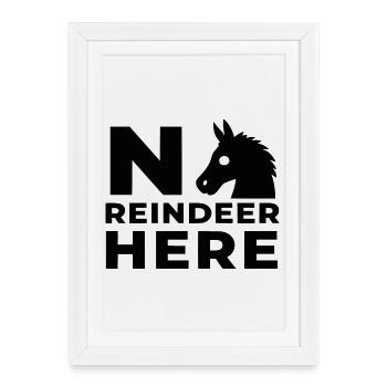 Pas de renne ici - Affiche encadrée (27 × 37 cm) - blanc - Devant