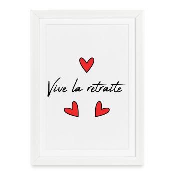 RETIREMENT. COLLEAGUE. RETIREMENT. RETIRED. RETIREMENT. - Framed poster (27 × 37 cm) - white - Front