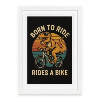 Faire du vélo - Affiche encadrée (27 × 37 cm) - blanc - Devant