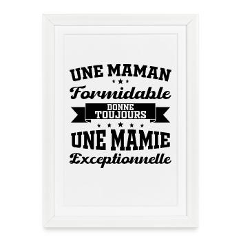 Cadeau pour Grand-Mère - Une Mamie Exceptionnelle - Affiche encadrée (27 × 37 cm) - blanc - Devant