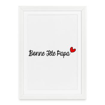 FROHER VATERTAG. PAPA. VATERTAG - Gerahmtes Poster (27 × 37 cm) - Weiß - Vorne