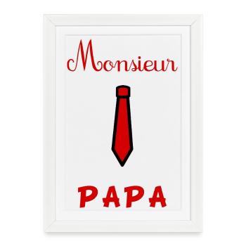 DAD. FATHER'S DAY. HAPPY FATHER'S DAY. HAPPY BIRTHDAY. - Framed poster (27 × 37 cm) - white - Front