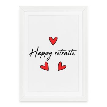 RETIREMENT. COLLEAGUE. RETIREMENT. RETIRED. RETIREMENT. - Framed poster (27 × 37 cm) - white - Front