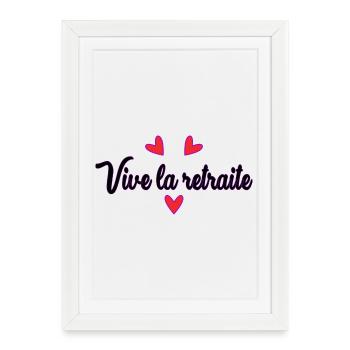 RETIREMENT. COLLEAGUE. RETIREMENT. RETIRED. RETIREMENT. - Framed poster (27 × 37 cm) - white - Front