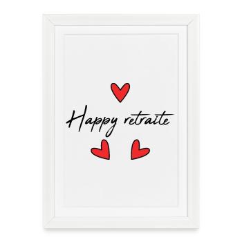 RETIREMENT. COLLEAGUE. RETIREMENT. RETIRED. RETIREMENT. - Framed poster (27 × 37 cm) - white - Front