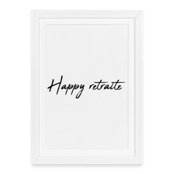 RETIREMENT. RETIREMENT. RETIRED. RETIREMENT - Framed poster (27 × 37 cm) - white - Front