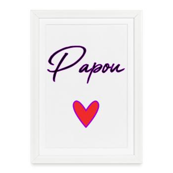 DAD. FATHER'S DAY. HAPPY FATHER'S DAY. HAPPY BIRTHDAY. - Framed poster (27 × 37 cm) - white - Front