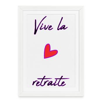 RETIREMENT. COLLEAGUE. RETIREMENT. RETIRED. RETIREMENT. - Framed poster (27 × 37 cm) - white - Front