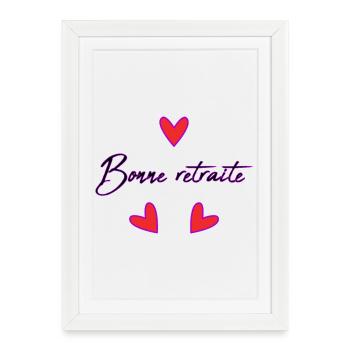 RETIREMENT. RETIREMENT. RETIRED. RETIREMENT - Framed poster (27 × 37 cm) - white - Front