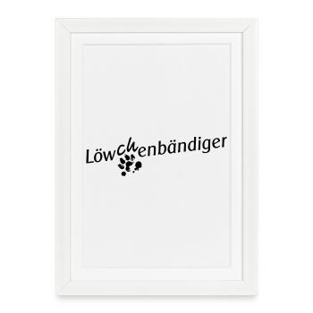 Löwchen-Bändiger - Framed poster (27 × 37 cm) - white - Front