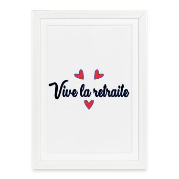 RETIREMENT. COLLEAGUE. RETIREMENT. RETIRED. RETIREMENT. - Framed poster (27 × 37 cm) - white - Front