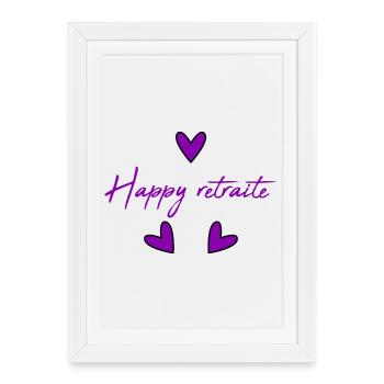 RETIREMENT. COLLEAGUE. RETIREMENT. RETIRED. RETIREMENT. - Framed poster (27 × 37 cm) - white - Front