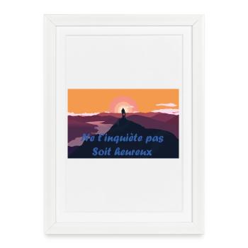 ne t'inquiète pas - Affiche encadrée (27 × 37 cm) - blanc - Devant