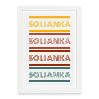 Retro Soljanka - Gerahmtes Poster (27 × 37 cm) - Weiß - Vorne