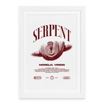 Green Tree Python Modern Reptile Keeper Streetwear - Gerahmtes Poster (27 × 37 cm) - Weiß - Vorne