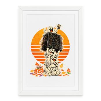 Halloween Geister-Lasttest für IT-Engineers - Gerahmtes Poster (27 × 37 cm) - Weiß - Vorne