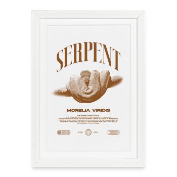 Green Tree Python Modern Reptile Keeper Streetwear - Gerahmtes Poster (27 × 37 cm) - Weiß - Vorne