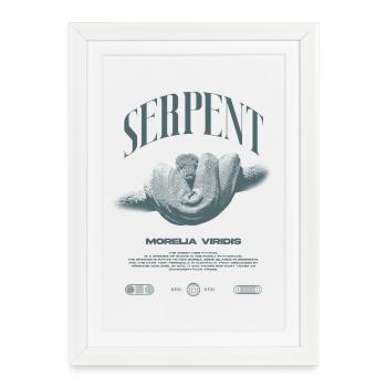Green Tree Python Modern Reptile Keeper Streetwear - Gerahmtes Poster (27 × 37 cm) - Weiß - Vorne