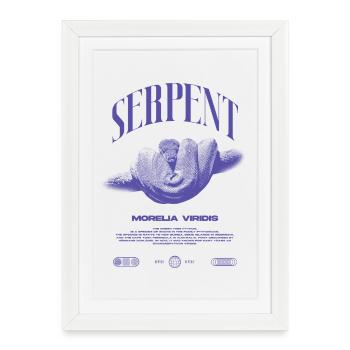 Green Tree Python Modern Reptile Keeper Streetwear - Gerahmtes Poster (27 × 37 cm) - Weiß - Vorne