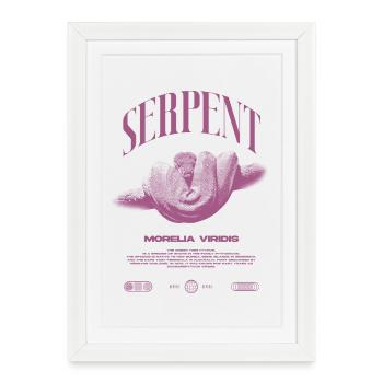 Green Tree Python Modern Reptile Keeper Streetwear - Gerahmtes Poster (27 × 37 cm) - Weiß - Vorne