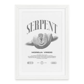 Green Tree Python Modern Reptile Keeper Streetwear - Gerahmtes Poster (27 × 37 cm) - Weiß - Vorne