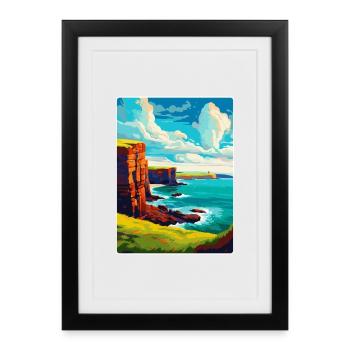 Orkney Islands Scotland Uk Travel Poster Souvenir - Framed poster (27 × 37 cm) - black - Front