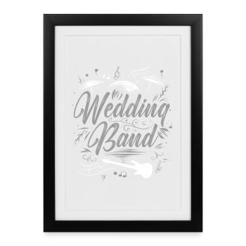Hochzeitsband Musiker Live Musik - Gerahmtes Poster (27 × 37 cm) - Schwarz - Vorne