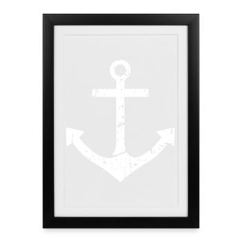 anchor - Framed poster (27 × 37 cm) - black - Front