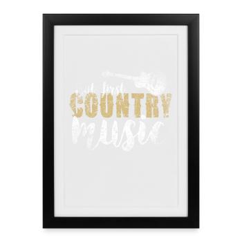 Country Music - Gerahmtes Poster (27 × 37 cm) - Schwarz - Vorne