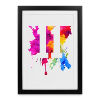 11 ANS 11E ANNIVERSAIRE - Affiche encadrée (27 × 37 cm) - noir - Devant