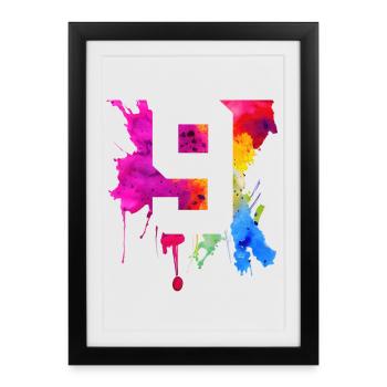 9 ANS 9E ANNIVERSAIRE - Affiche encadrée (27 × 37 cm) - noir - Devant