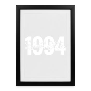 Edition limitée 1994 - Affiche encadrée (27 × 37 cm) - noir - Devant