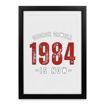 GEORGE ORWELL 1984 - Affiche encadrée (27 × 37 cm) - noir - Devant