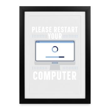 Fragen Sie mich über Informationstechnologie - Gerahmtes Poster (27 × 37 cm) - Schwarz - Vorne